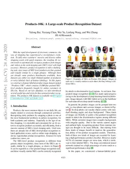 Products-10K: A Large-scale Product Recognition Dataset