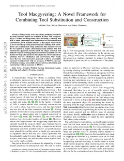 Tool Macgyvering: A Novel Framework for Combining Tool Substitution and
  Construction