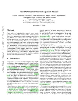 Path Dependent Structural Equation Models