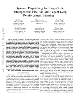 Dynamic Dispatching for Large-Scale Heterogeneous Fleet via Multi-agent
  Deep Reinforcement Learning