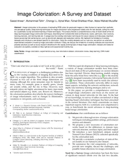 Image Colorization: A Survey and Dataset
