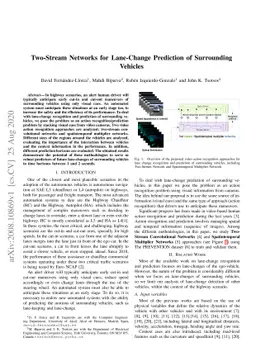 Two-Stream Networks for Lane-Change Prediction of Surrounding Vehicles