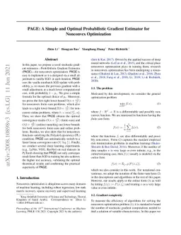PAGE: A Simple and Optimal Probabilistic Gradient Estimator for
  Nonconvex Optimization