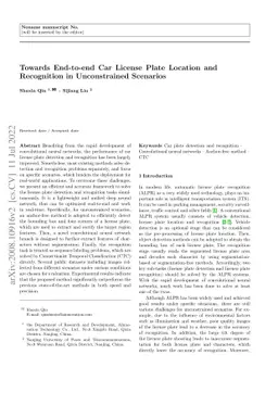 Towards End-to-end Car License Plate Location and Recognition in
  Unconstrained Scenarios