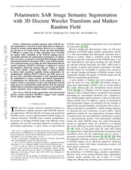 Polarimetric SAR Image Semantic Segmentation with 3D Discrete Wavelet
  Transform and Markov Random Field