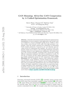 GAN Slimming: All-in-One GAN Compression by A Unified Optimization
  Framework