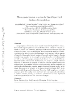 Mask-guided sample selection for Semi-Supervised Instance Segmentation