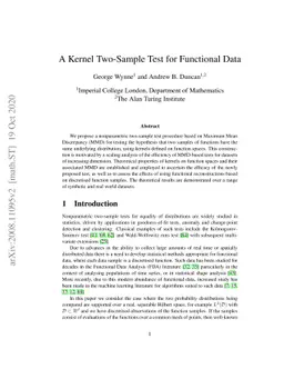 A Kernel Two-Sample Test for Functional Data