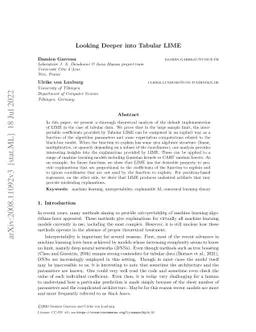 Looking Deeper into Tabular LIME