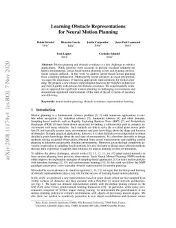 Learning Obstacle Representations for Neural Motion Planning