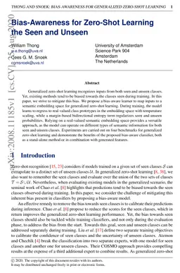 Bias-Awareness for Zero-Shot Learning the Seen and Unseen