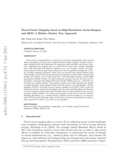 Flood Extent Mapping based on High Resolution Aerial Imagery and DEM: A
  Hidden Markov Tree Approach