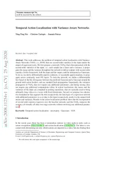 Temporal Action Localization with Variance-Aware Networks