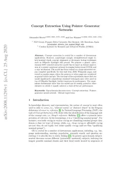 Concept Extraction Using Pointer-Generator Networks
