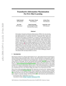 Transductive Information Maximization For Few-Shot Learning