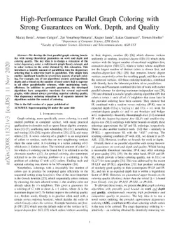 High-Performance Parallel Graph Coloring with Strong Guarantees on Work,
  Depth, and Quality