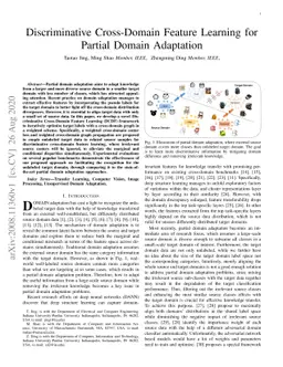 Discriminative Cross-Domain Feature Learning for Partial Domain
  Adaptation