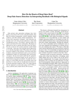 How Do the Hearts of Deep Fakes Beat? Deep Fake Source Detection via
  Interpreting Residuals with Biological Signals