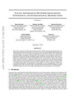 Causal Adversarial Network for Learning Conditional and Interventional
  Distributions