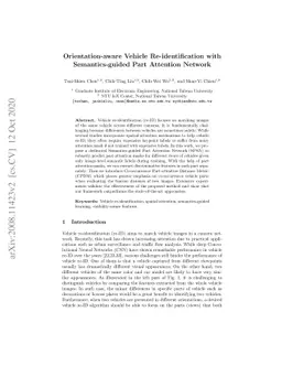 Orientation-aware Vehicle Re-identification with Semantics-guided Part
  Attention Network