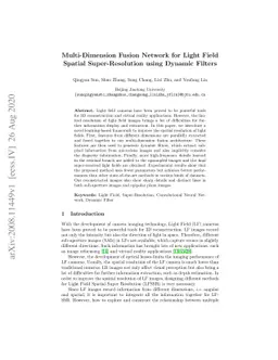 Multi-Dimension Fusion Network for Light Field Spatial Super-Resolution
  using Dynamic Filters