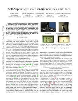 Self-Supervised Goal-Conditioned Pick and Place