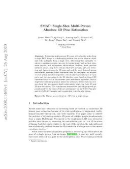 SMAP: Single-Shot Multi-Person Absolute 3D Pose Estimation
