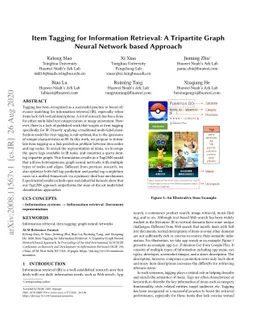 Item Tagging for Information Retrieval: A Tripartite Graph Neural
  Network based Approach