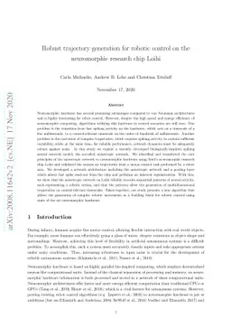 Robust trajectory generation for robotic control on the neuromorphic
  research chip Loihi