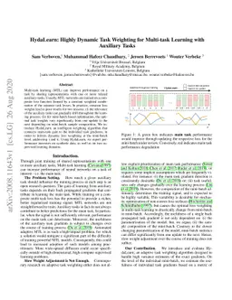HydaLearn: Highly Dynamic Task Weighting for Multi-task Learning with
  Auxiliary Tasks