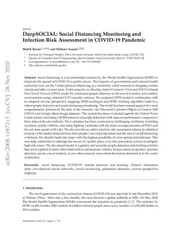 DeepSOCIAL: Social Distancing Monitoring and Infection Risk Assessment
  in COVID-19 Pandemic