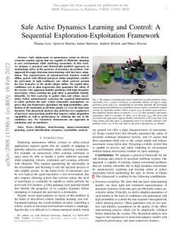 Safe Active Dynamics Learning and Control: A Sequential
  Exploration-Exploitation Framework