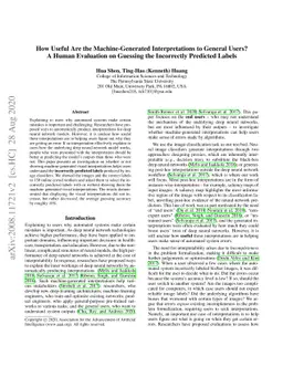 How Useful Are the Machine-Generated Interpretations to General Users? A
  Human Evaluation on Guessing the Incorrectly Predicted Labels