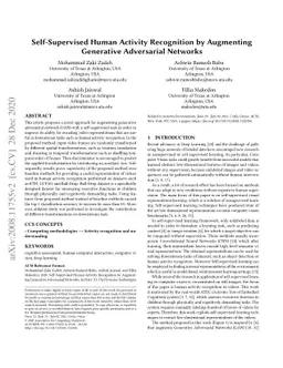 Self-Supervised Human Activity Recognition by Augmenting Generative
  Adversarial Networks