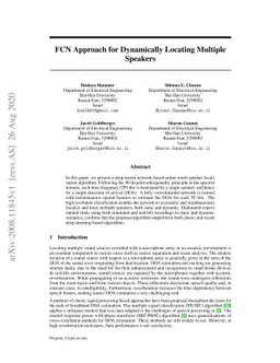 FCN Approach for Dynamically Locating Multiple Speakers
