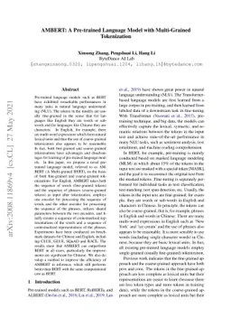 AMBERT: A Pre-trained Language Model with Multi-Grained Tokenization