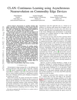 CLAN: Continuous Learning using Asynchronous Neuroevolution on Commodity
  Edge Devices