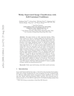 Webly Supervised Image Classification with Self-Contained Confidence