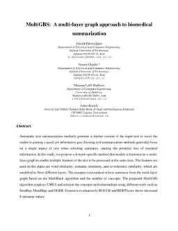 MultiGBS: A multi-layer graph approach to biomedical summarization