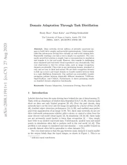 Domain Adaptation Through Task Distillation