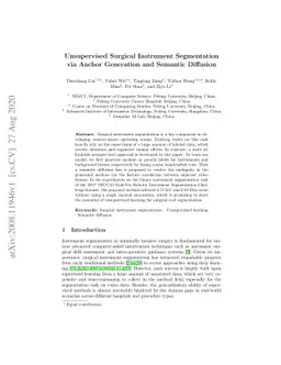 Unsupervised Surgical Instrument Segmentation via Anchor Generation and
  Semantic Diffusion
