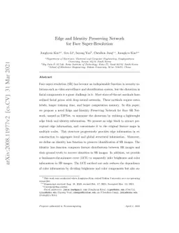 Edge and Identity Preserving Network for Face Super-Resolution