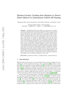 Shadow-Catcher: Looking Into Shadows to Detect Ghost Objects in
  Autonomous Vehicle 3D Sensing