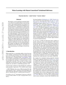 Meta-Learning with Shared Amortized Variational Inference