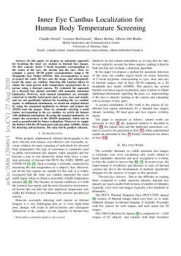 Inner Eye Canthus Localization for Human Body Temperature Screening