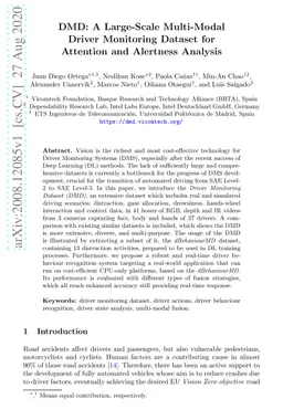 DMD: A Large-Scale Multi-Modal Driver Monitoring Dataset for Attention
  and Alertness Analysis