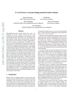 CACHE SNIPER : Accurate timing control of cache evictions