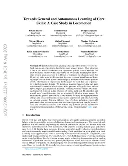 Towards General and Autonomous Learning of Core Skills: A Case Study in
  Locomotion