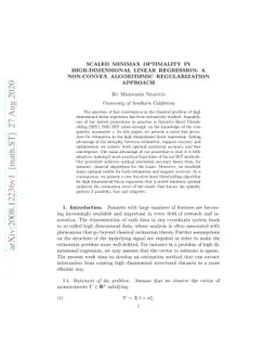 Scaled minimax optimality in high-dimensional linear regression: A
  non-convex algorithmic regularization approach