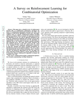 A Survey on Reinforcement Learning for Combinatorial Optimization